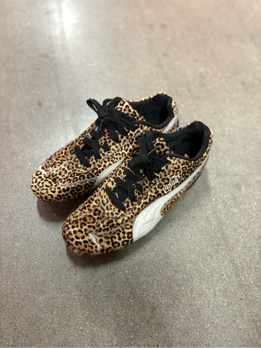 Puma Leopard Print Sneakers Speedcats - Women 8